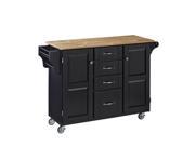 Home Styles Create a Cart Black Finish with Wood Top 9100 1041