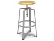 OFM 25.75 34 Tall Metal Stool in Maple