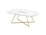 Domitalia Cross Rectangular Coffee Table in Mustard