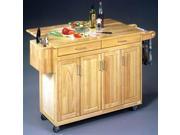 Home Styles Natural Breakfast Bar Kitchen Cart with Wood Top 5023 95