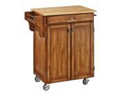 Home Styles Cuisine Cart Warm Oak Finish with Wood Top 9001 0061