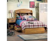 South Shore Prairie Kids Twin Wood Bookcase Bed 3 Piece Bedroom Set in Country Pine