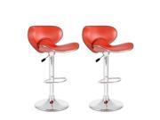 Sonax Corliving 33 Form Fitting Bar Stool in Red Set of 2