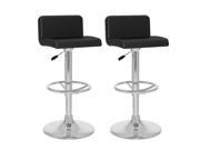 Sonax Corliving 33 Low Back Bar Stool in Black Set of 2