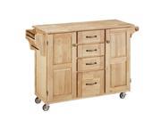 Home Styles Create a Cart Natural Finish w Natural Wood Top 9100 1011