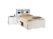 Prepac Monterey White Twin Platform Storage Bed 6 Piece Bedroom Set