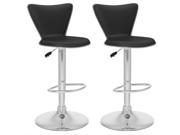 SonaX Corliving 23.5 32 Tall Back Bar Stool in Black Set of 2