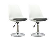 SonaX Corliving 16 22 Adjustable Stool in White and Black Set of 2