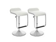 Sonax Corliving 32 Bar Stool with Footrest in White Set of 2