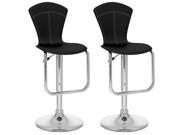 Sonax Corliving 32 Tapered Back Bar Stool in Black Set of 2