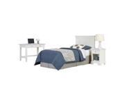 Home Styles Naples Twin Headboard 3 Piece Bedroom Set in White