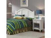 Home Styles Bermuda 2 Piece Bedroom Set in Brushed White Queen