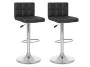 Sonax Corliving 32 High Back Bar Stool in Black Set of 2