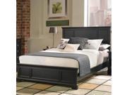 Home Styles Bedford Queen Wood Panel Bed 3 Piece Bedroom Set in Ebony