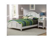 Home Styles Bermuda 2 Piece Bedroom Set in White Finish Queen