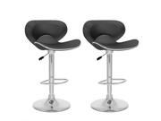 Sonax Corliving 33 Form Fitted Bar Stool in Black Set of 2