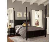 Home Styles Bedford Poster Bed and Night Stand in Black Queen