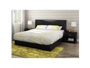 South Shore Step One King 4 Piece Bedroom Set in Pure Black