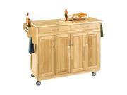 Home Styles Create a Cart Natural Finish with Wood Top 9200 1011