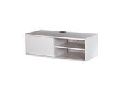 South Shore Agora 38 Wall Mounted Media Console in Pure White