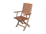 International Caravan Set of 2 Royal Tahiti Folding Wood Patio Chairs