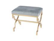 Sterling Comtesse Vanity Bench in Gold and Duck Egg Blue
