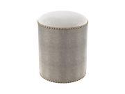 Sterling Sands Point Vanity Bench in Gray Faux Shagreen