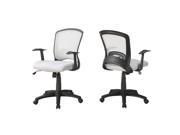 Monarch Adjustable Mid Back Office Chair in White