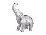 Sterling Geometry Orahami Elephant Figurine in Silver Leaf