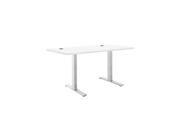 SmartDesk Electric Adjustable Standing Desk in Gray and White