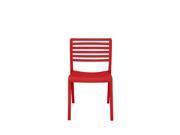 Source Outdoor Savannah Patio Side Chair in Red