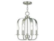 Livex Addison Convertible Mini Chandelier Ceiling Mount in Brushed Nickel