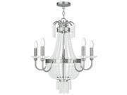 Livex Valentina Chandelier in Brushed Nickel