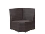 Source Outdoor Boca Booth Patio Corner Chair in Espresso