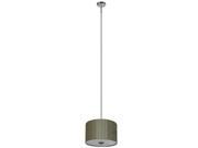 Yosemite Home Decor 3 Light Pendant in Satin Steel Finish with Toffee Crunch Shade