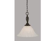 Toltec Lighting Elegante Pendant Shown in Dark Granite Finish with 14 White Marble Glass Dark Granite 82 DG 53315