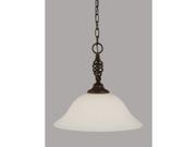 Toltec Lighting Elegante Pendant Shown in Dark Granite Finish with 16 White Linen Glass Dark Granite 82 DG 612