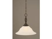 Toltec Lighting Elegante Pendant 16 White Marble Glass 82 DG 53615