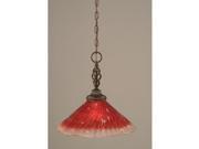 Toltec Lighting Elegante Pendant 16 Raspberry Crystal Glass 82 DG 716