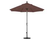 9 Aluminum Market Umbrella Auto Tilt Bronze Olefin Terrace Adobe