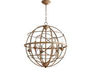 Quorum Salento 6 Light Up Chandelier in French Umber