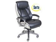 Serta Smart Layers Ergonomic Leather Executive Office Chair in Black