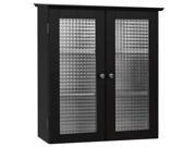 Elegant Home Fashions Chesterfield 2 Door Wall Cabinet in Espresso