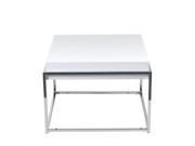 Eurostyle Greta Square Side Table in White Lacquer