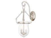 Livex Canterbury Wall Sconce in Polished Nickel