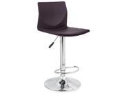 Leick Faux Leather Swivel Bar Stool in Brown Set of 2