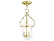 Livex Canterbury Pendant in Polished Brass