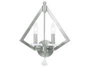 Livex Diamond Wall Sconce in Brushed Nickel