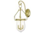 Livex Canterbury Wall Sconce in Polished Brass