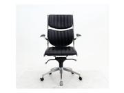 Manhattan Comfort Verdi Ergonomic Leather Office Chair in Black